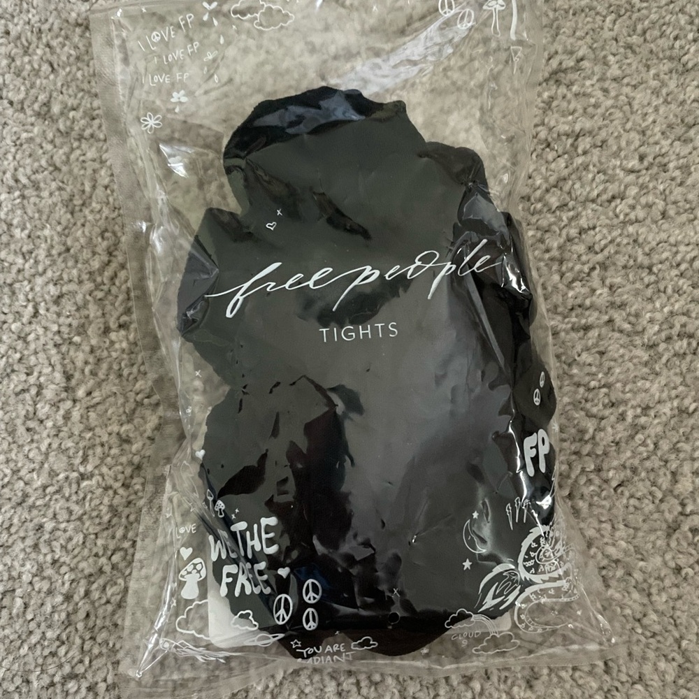 Free People Black Tights